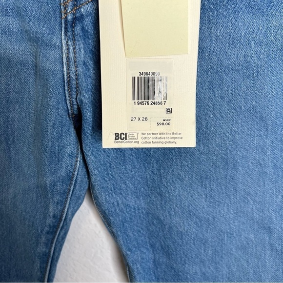 Levi’s Jeans Women 27 Wedgie Straight High Rise Distressed button Fly raw hem  A - Picture 5 of 13